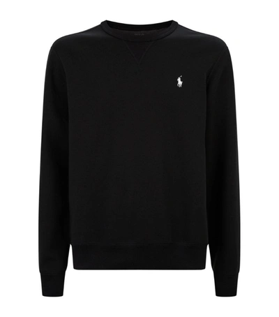 Shop Polo Ralph Lauren Double-knit Sweatshirt In Black