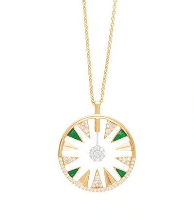 Shop Alessa Yellow Gold And Diamond Clique Orbit Necklace