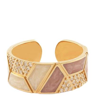 Shop Alessa Rose Gold And Diamond Continuity Binary Elixir Ring