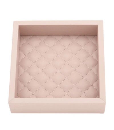 Shop Riviere Quilted Tray (15cm X 15cm) In Pink