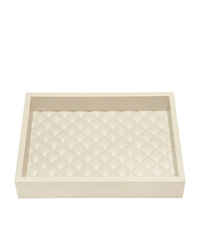 Shop Riviere Quilted Leather Tray (18cm X 24cm)