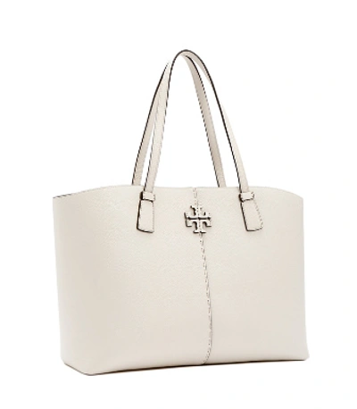 Shop Tory Burch Mcgraw Tote Bag In White