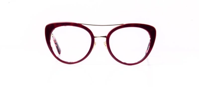 Shop Fubu Frames Montauk Burgundy Oval Blue Light Eyeglasses In Clear