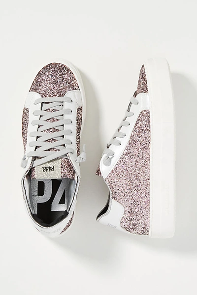 Shop P448 Thea Glitter Sneakers In Pink