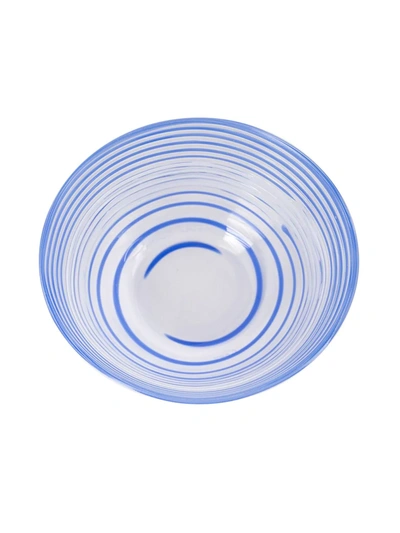 Carlo Moretti Striped Water Glass In Blue