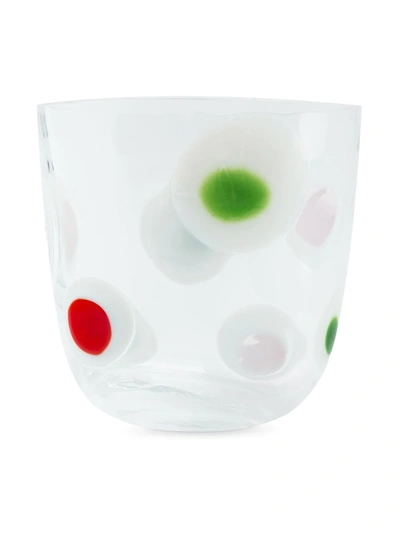 Carlo Moretti Spotted Water Glass In Green