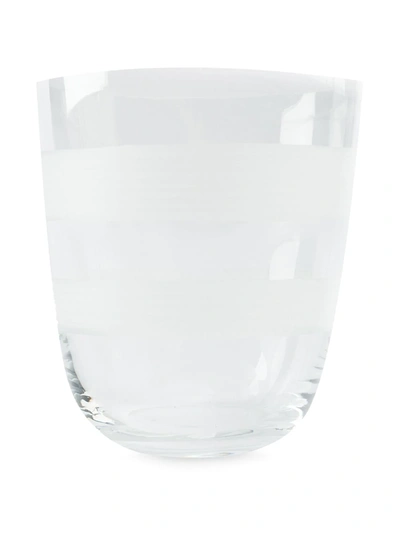 Carlo Moretti Striped Water Glass In White
