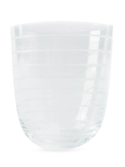 Carlo Moretti Small Striped Vase In White
