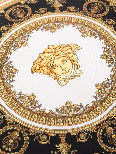 Versace Home Barocco Medusa-print Cushion In Black