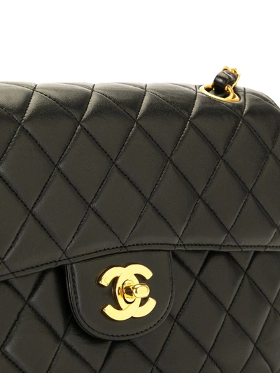 Pre-owned Chanel 1997 Double Side Flap Shoulder Bag In Black