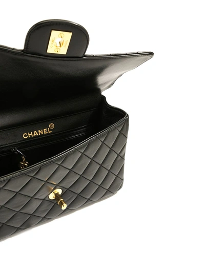 Pre-owned Chanel 1997 Double Side Flap Shoulder Bag In Black