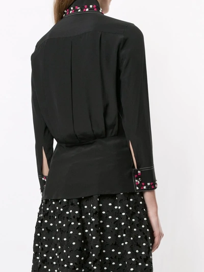 Pre-owned Chanel 2004 Cc Appliqués Shirt In Black