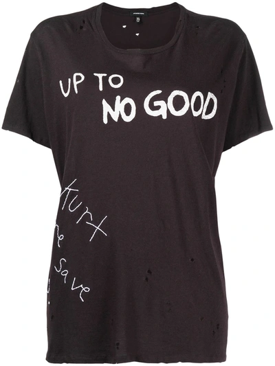 Shop R13 Slogan-print T-shirt In Black