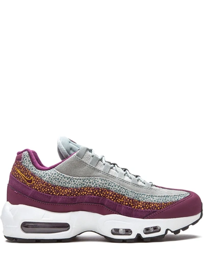 Nike Air Max 95 Prm "safari Bordeaux" Low-top Sneakers In Grey | ModeSens