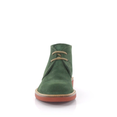 Shop Budapester Boots 51079 Suede In Green