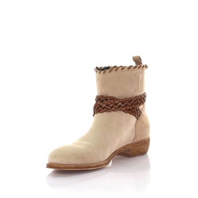 Shop Rossano Bisconti Ankle Boots Beige In Beige,pink