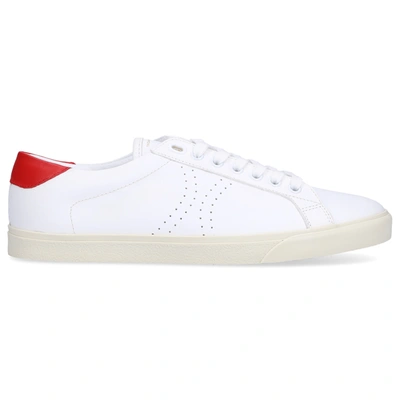 Shop Celine Low-top Sneakers Low Lace Perfo  Calfskin In Red