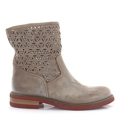 Shop Budapester Ankle Boots 592 Calfskin In Grey