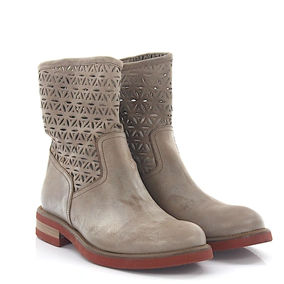 Shop Budapester Ankle Boots 592 Calfskin In Grey