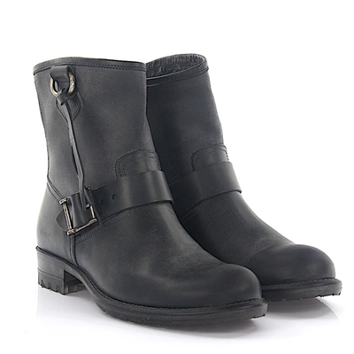 Shop Budapester Ankle Boots Calfskin In 蓝色