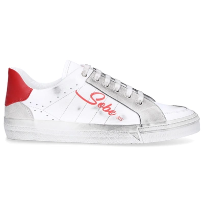 Shop 305 Sobe Low-top Sneakers Lakers Nappa Leather In White,red