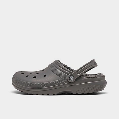 Shop Crocs Classic Lined Clog Shoes In Grey Lined