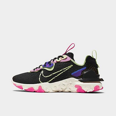 Shop Nike Women's React Vision Running Shoes In Black