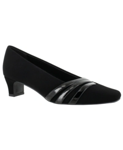 Shop Easy Street Entice Squared Toe Pumps In Blk Combo