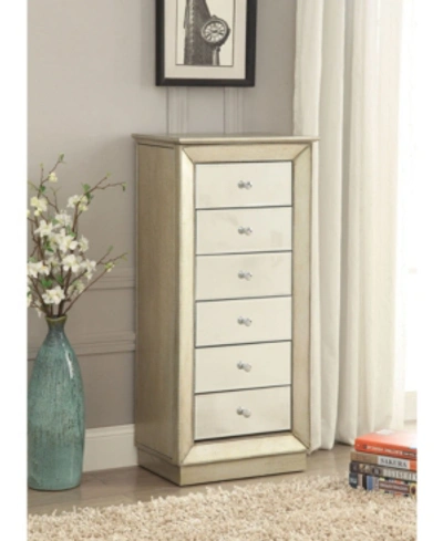 Shop Acme Furniture Talor Jewelry Armoire In Gold