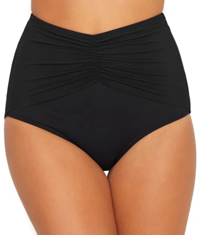 Shop Coco Reef Classic Solid Diva High-waist Bikini Bottom In Black