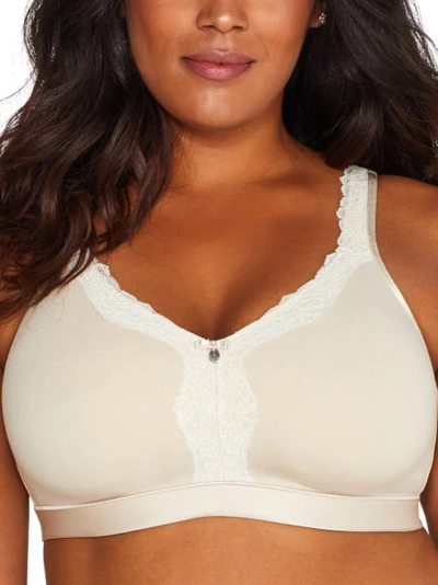Shop Curvy Couture Cotton Luxe Wire-free Bra In Natural