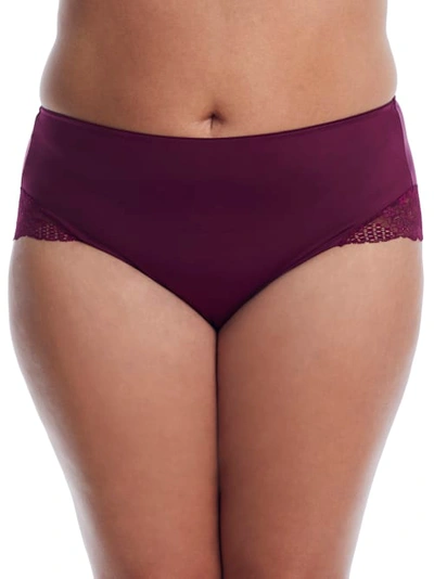 Shop Curvy Couture Tulip Lace Hipster In Purple Velvet
