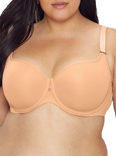 Shop Curvy Couture Tulip Smooth Convertible T-shirt Bra In Bombshell Nude