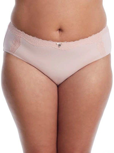Shop Curvy Couture Cotton Luxe Hipster In Blushing Rose