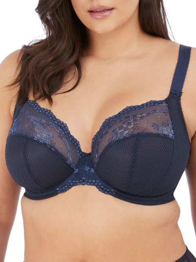 Shop Elomi Charley Side Support Plunge Bra In Navy
