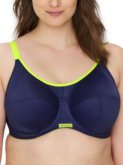 Shop Elomi Energise High Impact Underwire Sports Bra In Navy