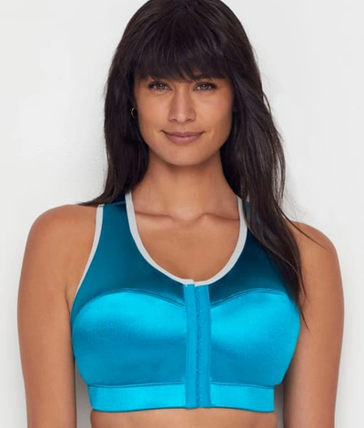 Shop Enell High Impact Wire-free Sports Bra In Blue Lagoon