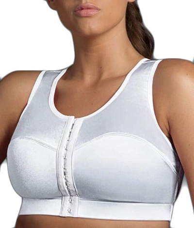 Shop Enell Full Figure High Impact Wire-free Sports Bra In White