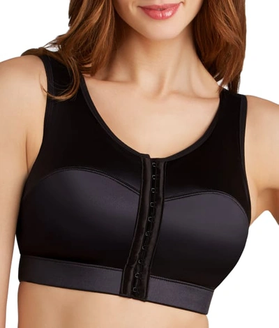 Shop Enell Full Figure High Impact Wire-free Sports Bra In Black