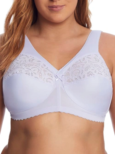 Shop Glamorise Magiclift Cotton Support Wire-free Bra In Lilac