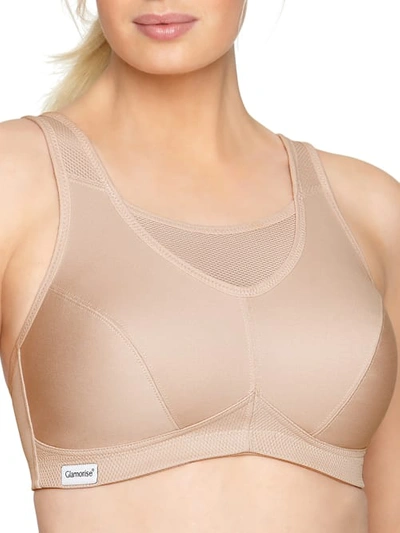 Shop Glamorise No-bounce Cami Wire-free Sports Bra In Cafe