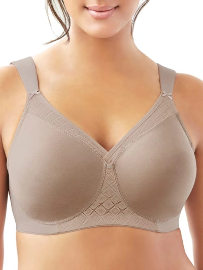 Shop Glamorise Magiclift Seamless Support Wire-free Bra In Taupe