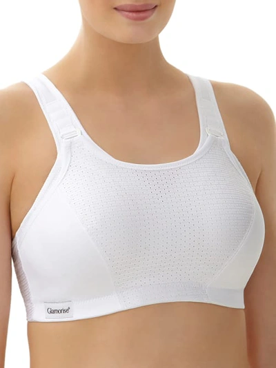 Shop Glamorise Custom Control Wire-free Sports Bra In White