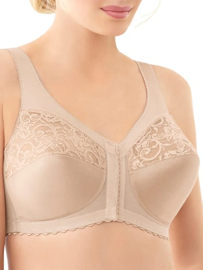Shop Glamorise Magiclift Front-close Wire-free Support Bra In Blush