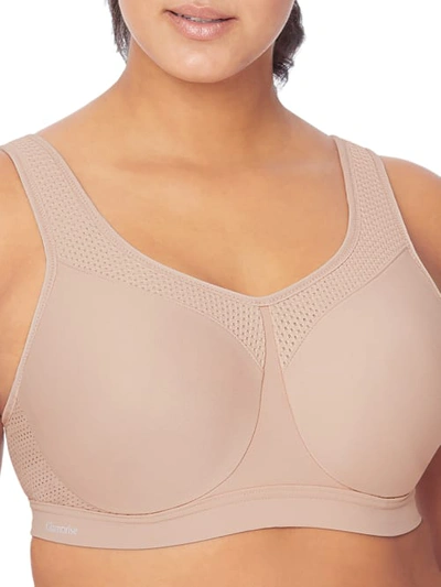 Shop Glamorise High Impact Seamless Underwire Sports Bra In Cafe
