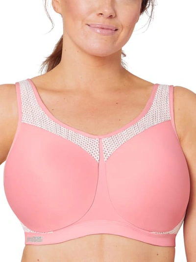 Shop Glamorise High Impact Seamless Underwire Sports Bra In Pink Blush