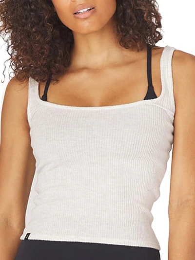 Shop Glyder Comfort Rib Knit Tank In Oatmeal