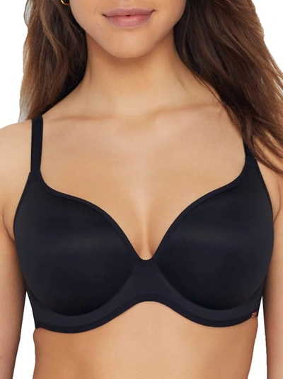 Shop Le Mystere Clean Lines Seamless T-shirt Bra In Black