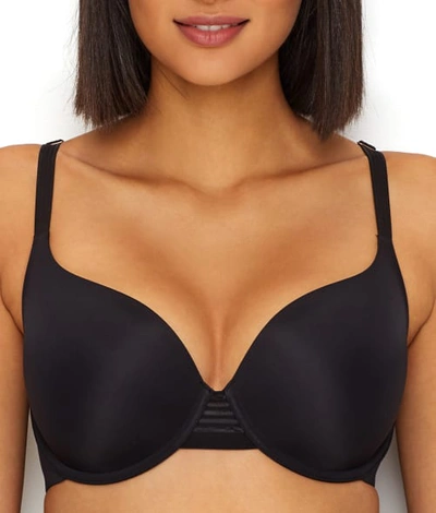 Shop Le Mystere Second Skin Back Smoother T-shirt Bra In Black