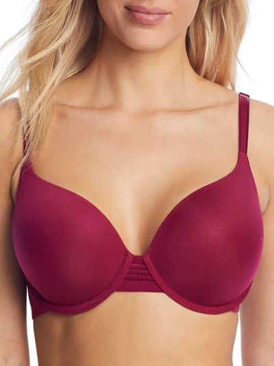 Shop Le Mystere Second Skin Back Smoother T-shirt Bra In Rouge